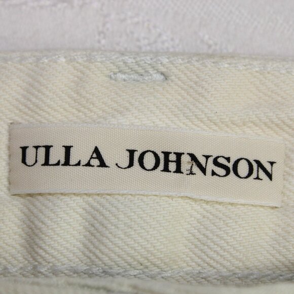 Ulla Johnson Martyna Ombre Cream Blue Denim Wide Leg Crop Flare Jean Size 2 - Picture 8 of 8